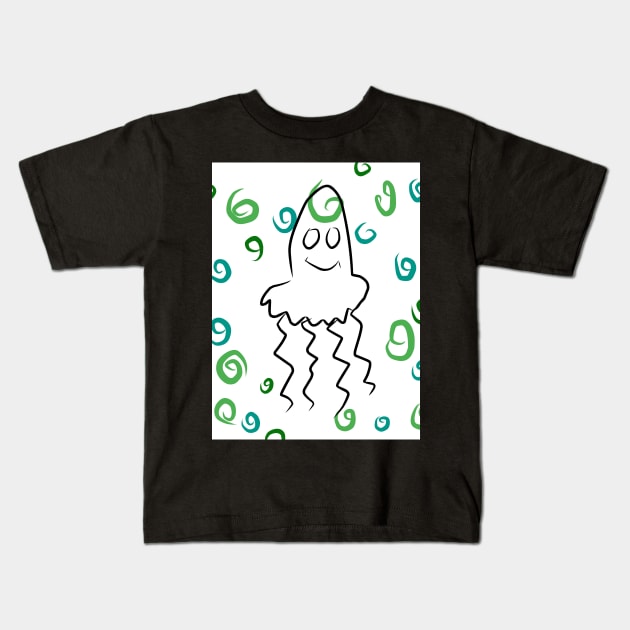 Jellyfish Kids T-Shirt by Asepart